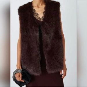 🤎Jason Wu Chocolate Faux Fur Vest🤎